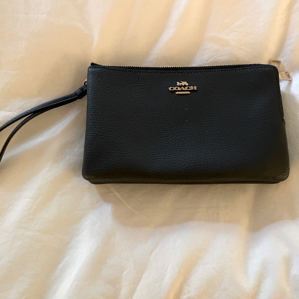 Coach Double Zip Wallet with wristlet attachment